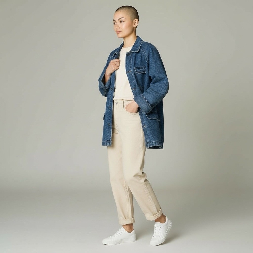 Vintage Forenza Denim Barn Chore Coat Jacket‎ Womens Size X Large Work Long 90s